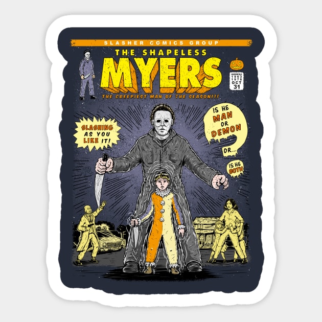 THE SHAPELESS MYERS Sticker by Firebrander